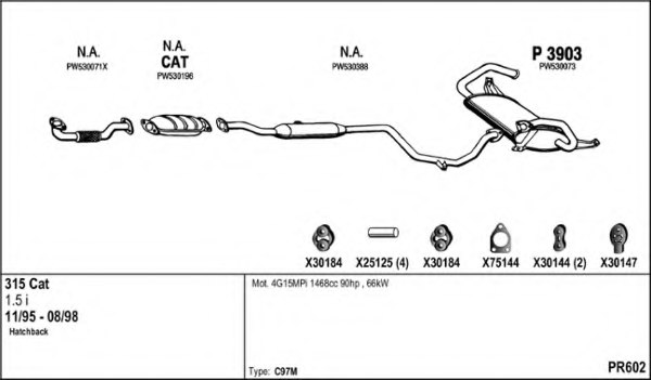 FENNO PR602 Exhaust System
